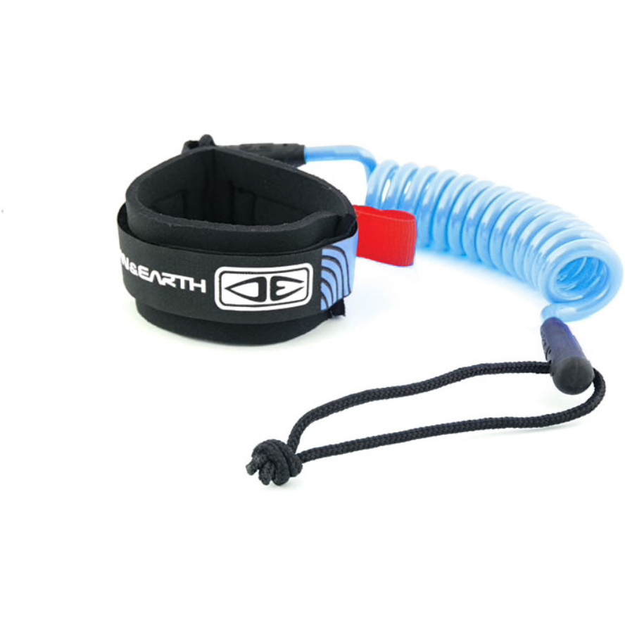 2025 Ocean And Earth Bodyboard Basic Wrist Coiled Cord Leash SBBA03BLU - Blue